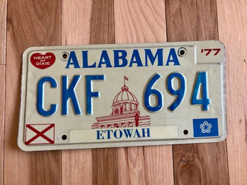 1977 Alabama Capitol License Plate