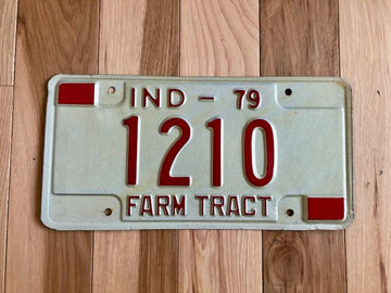 1979 Indiana Farm Tractor License Plate