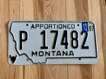 1997 Montana Apportioned License Plate