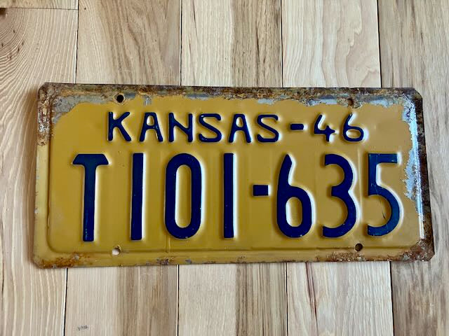 1946 Kansas License Plate