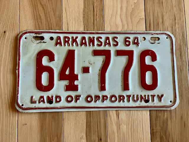 1964 Arkansas License Plate