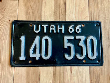 1966 Utah License Plate