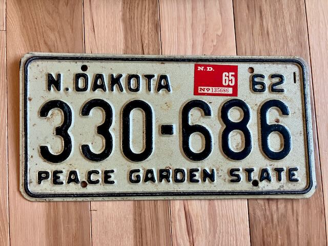 1965 North Dakota License Plate