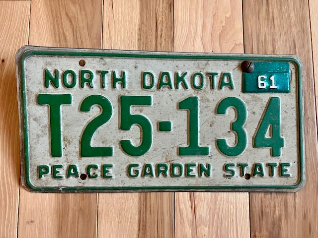 1961 North Dakota License Plate