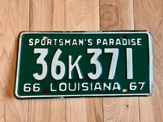 1966/ 1967 Louisiana License Plate