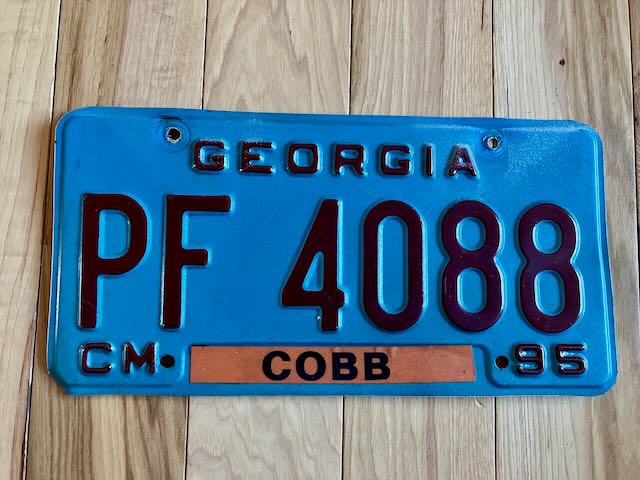 1995 Georgia License Plate