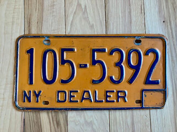 New York Dealer License Plate