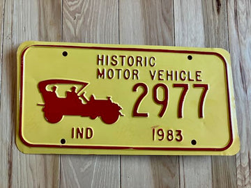 1983 Indiana Historic Motor Vehicle License Plate