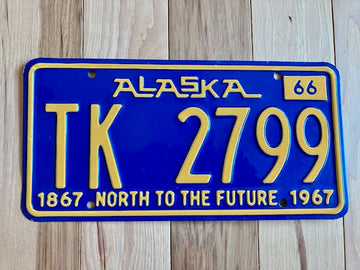 1966 Alaska Truck License Plate