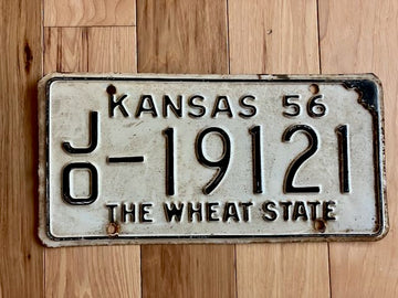 1956 Kansas License Plate