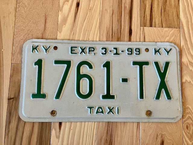 Kentucky Taxi License Plate