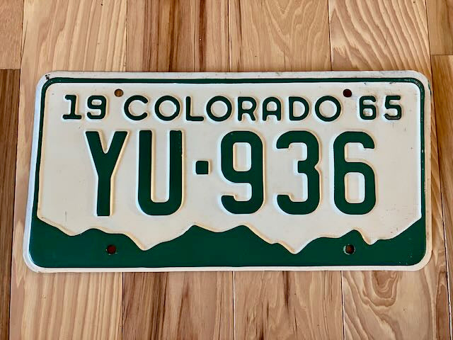 1965 Colorado License Plate
