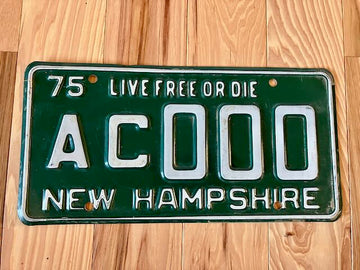 1975 New Hampshire Sample License Plate