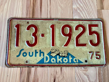 1975 South Dakota License Plate