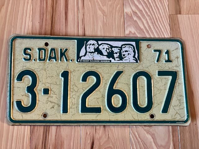 1971 South Dakota License Plate