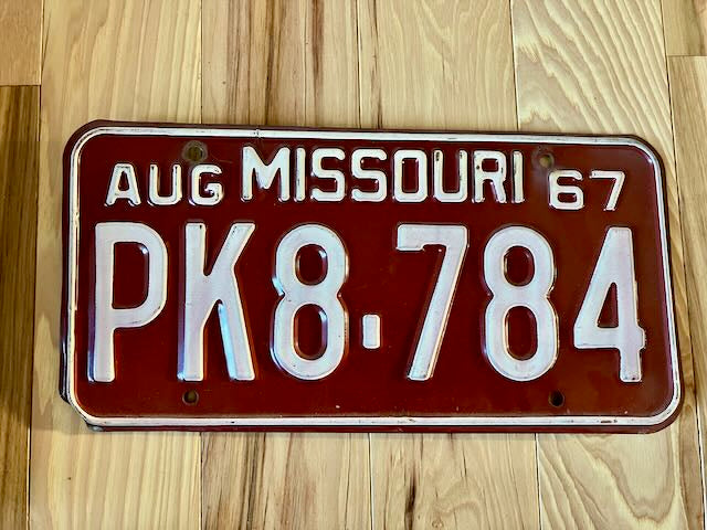 1967 Missouri License Plate