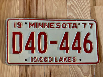 1977 Minnesota Dealer License Plate