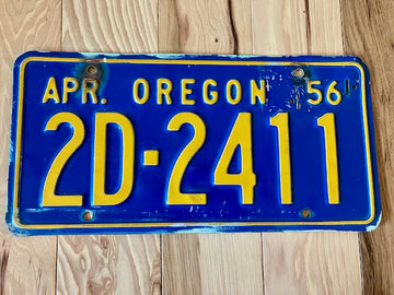 1956 Oregon License Plate