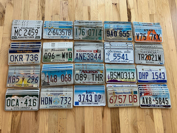 Bulk Lot of License Plates including American Samoa, West Virginia, Utah Arch, Mississippi Lighthouse and more. 
