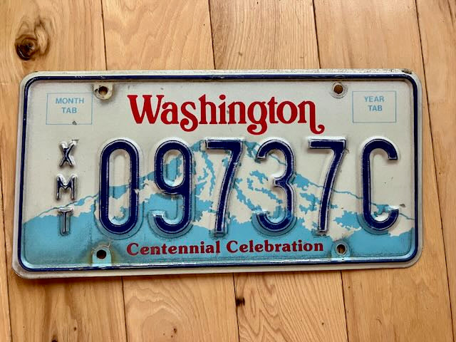 Washington State Exempt License Plate