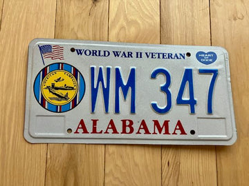 Alabama World War II Veteran License Plate (American Campaign)