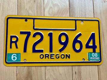 2008 Oregon License Plate