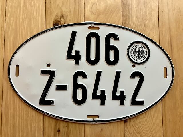 German Oval License Plate