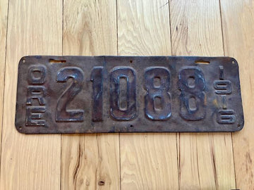 1916 Oregon License Plate