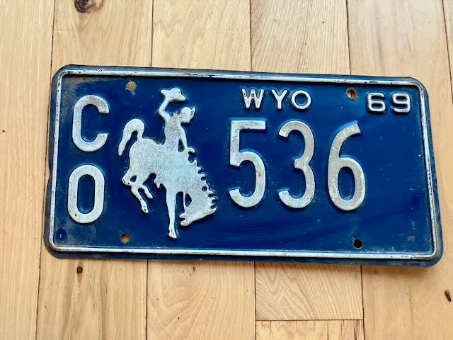 1969 Wyoming License Plate