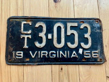 1956 Virginia License Plate