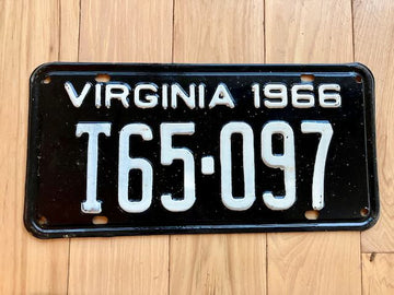 1966 Virginia License Plate