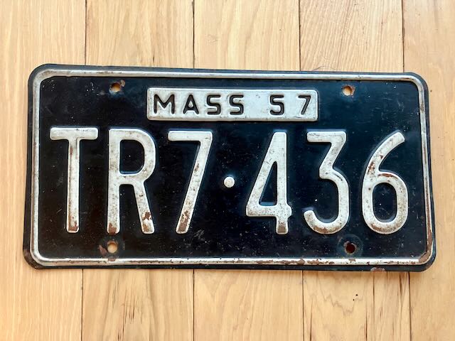 1957 Massachusetts License Plate