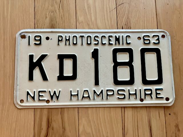 1963 New Hampshire License Plate