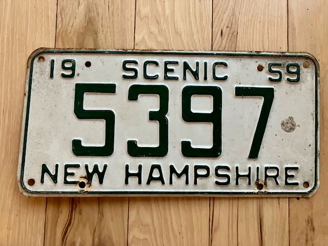1959 New Hampshire License Plate
