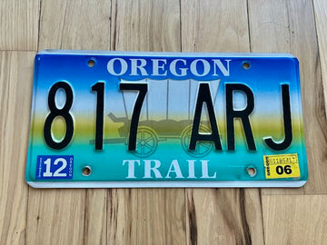 2006 Oregon Trail License Plate