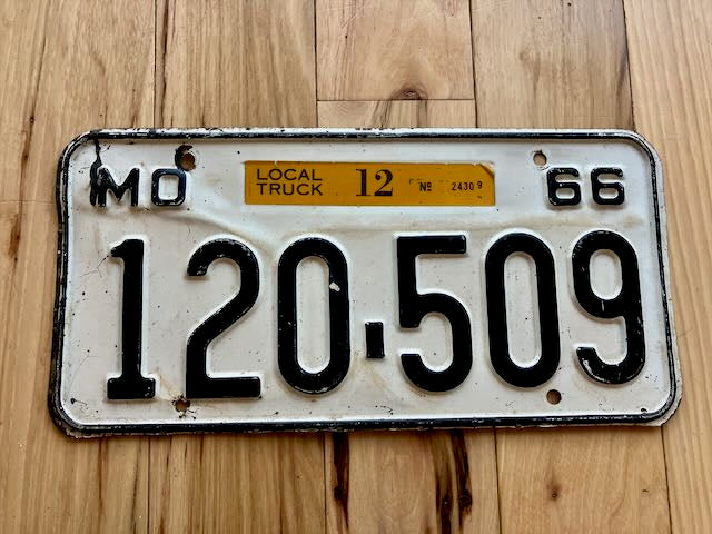 1966 Missouri Local Truck License Plate