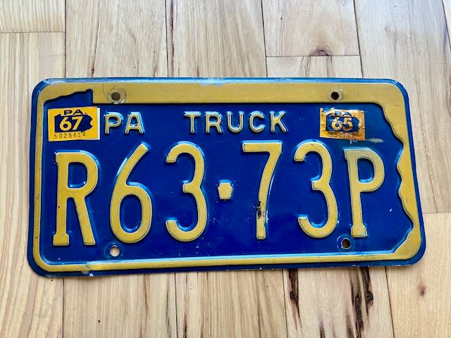 1965/1967 Pennsylvania Truck License Plate