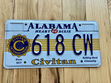 Alabama Civitan International License Plate
