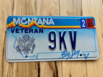 2001 Montana Veteran License Plate