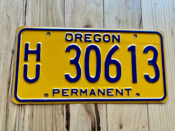 Oregon License Plate