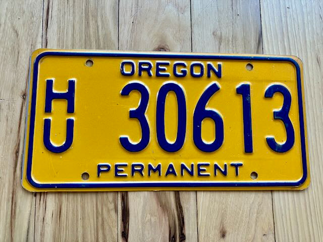 Oregon License Plate