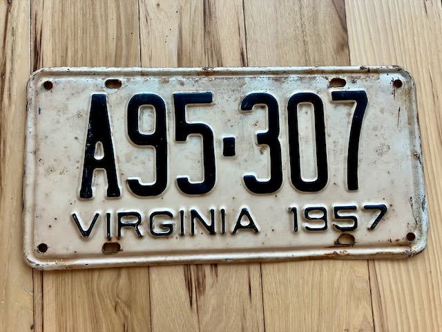 1957 Virginia License Plate