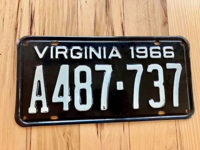 1966 Virginia License Plate
