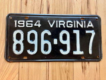 1964 Virginia License Plate