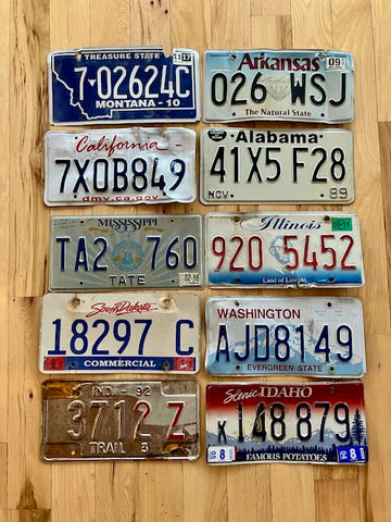10 Roadkill Condition License Plates for Arts and Crafts
