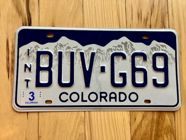 Colorado In Transit Dealer License Plate