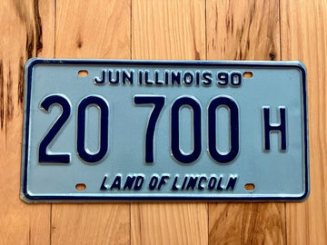 1990 Illinois License Plate