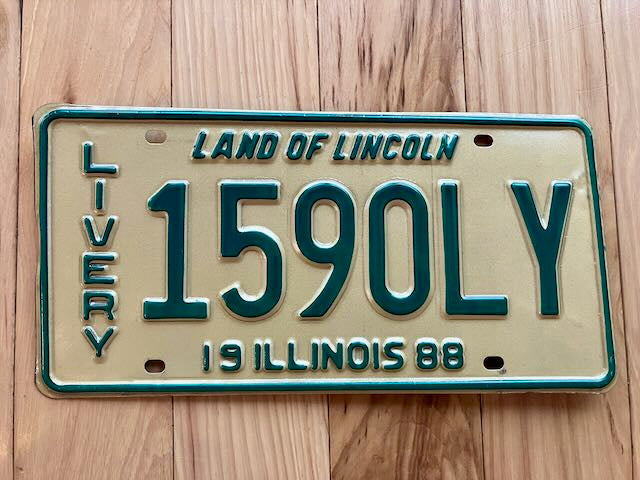 1988 Illinois Livery License Plate