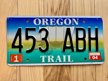 Oregon Trail License Plate
