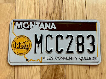 Montana Miles Community College License Plate
